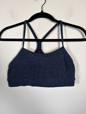 ALO Yoga Alosoft Racerback Bra in Heathered Navy - M